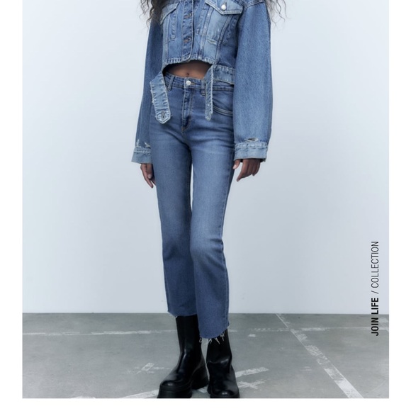 Zara Denim - Zara TRF Flare Cropped Jeans, size 38 (US size 6).  BRAND NEW!